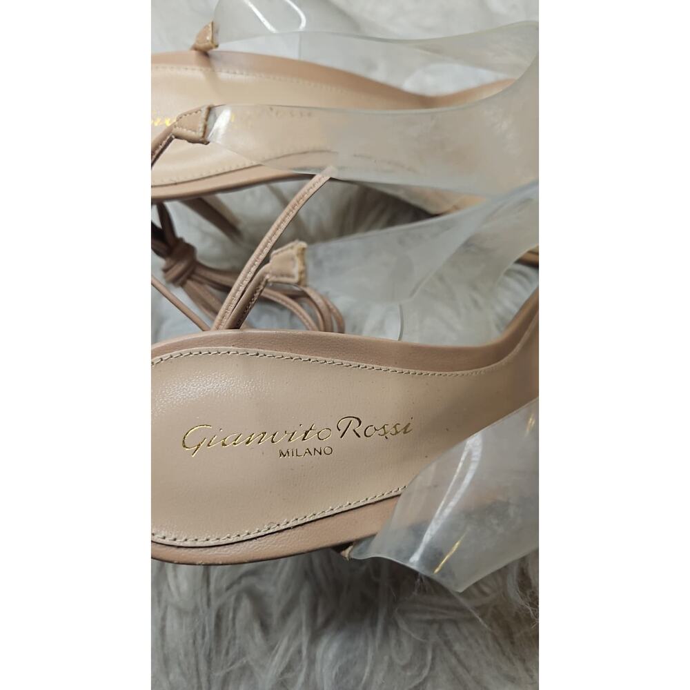 Gianvito Rossi Nude Lace-Up 85mm Heels – Made in Italy - Picture 5 of 5